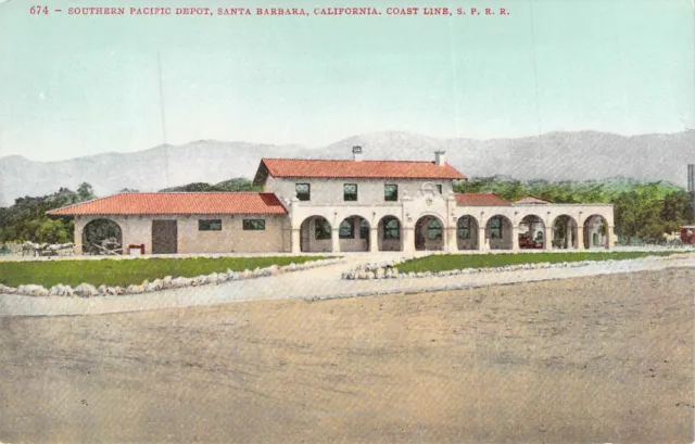 Southern Pacific Depot, Santa Barbara, Ca., Coast Line, S. P. R. R.