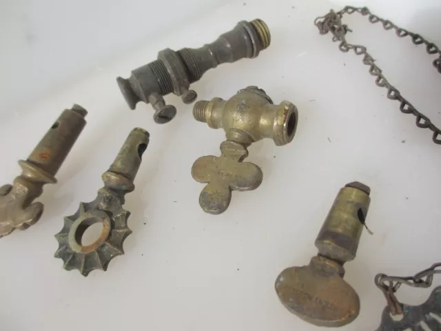 Victorian Brass Gas Wall Light PARTS Sconce Lamp Antique Old Taps Valves Fitting