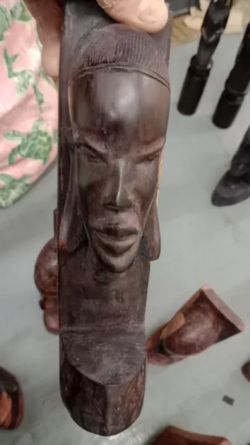 Hand Carved Ebony Wood- Tanzania - Excellent !! 2