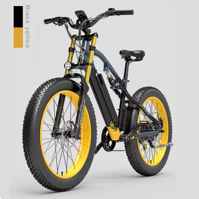 Lankeleisi RV700 E-Bike 1000W Motor 16Ah Battery 26x4.0" Fat Tire Yellow ZP