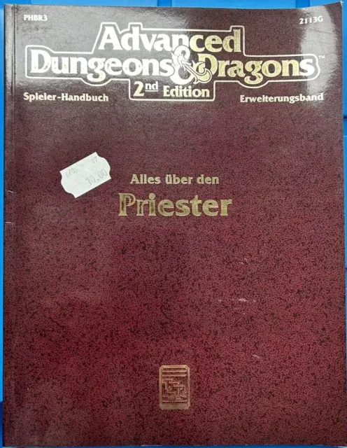 Advanced Dugenons & Dragons 2nd Ed., Spielerhandbuch, Alles über den Priester