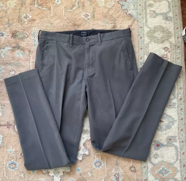 J.CREW The Sutton Chino Slack Pants 34 x 34 Gray