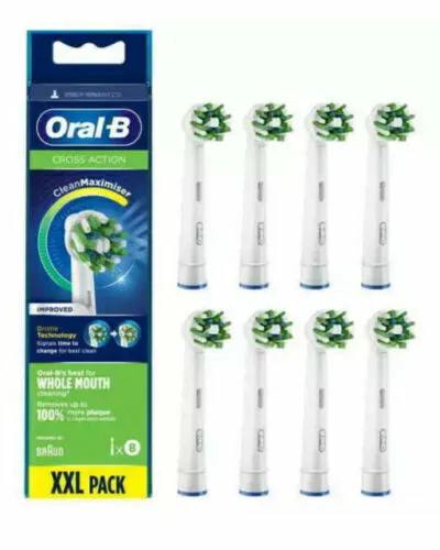 Têtes de brosse à dents oral - B crossaction - lot de 8