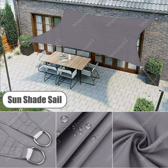 Rectangle Sun Shade Sail 98% UV Block Heavy Duty Shade Cloth Triangle Square