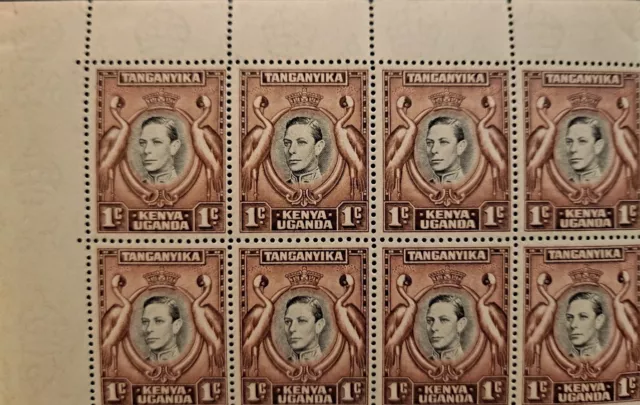 KUT Kenya Uganda & Tanganyika KGVI 1c SG131 Block Of 8 Stamp Mint MNH