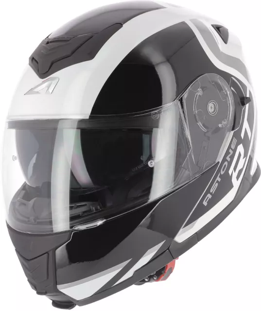 Astone RT 1200 King Klapphelm (Black,White,XL (61/62))