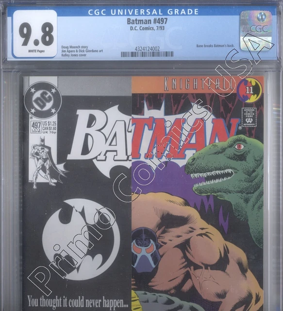 PRIMO: BATMAN #497 1st Print 1993 Bane DC comics CGC 9.8 NM/MT