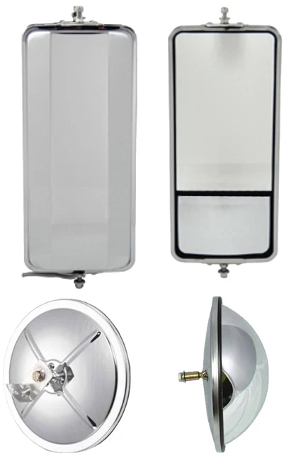 Universal West Coast Mirror w/ Convex and 8.5" Bubble Convex Truck Mirrors