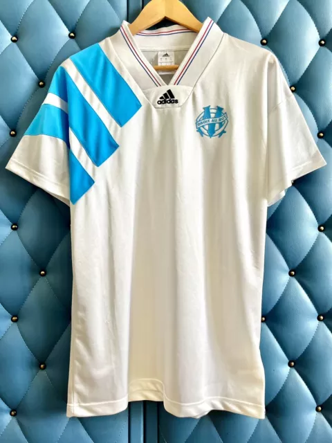 Maillot vintage Olympique Marseille OM 93 1993 anniv. 25 ans Adidas taille S