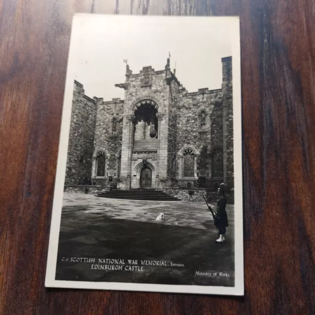 Vintage Postcard Scottish National War Memorial Edinburgh Castle RPPC Real Photo