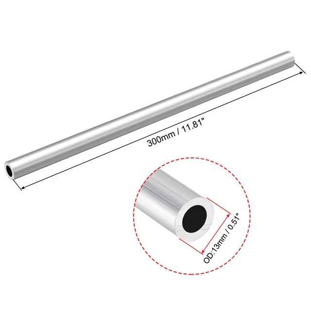 Aluminiumrohr außen: 7,0 mm, innen: 6,1 mm, Länge Aluminiumrohr außen: 7,0 mm, innen: 6,1 mm, Länge