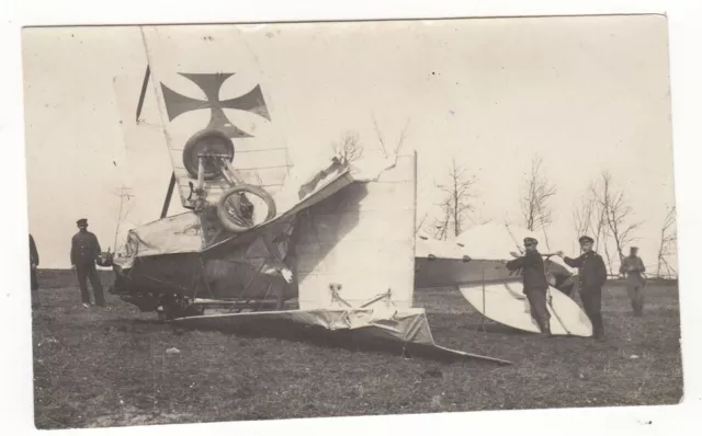 Old photo German plane / plane crash / crash landing / 1st WK