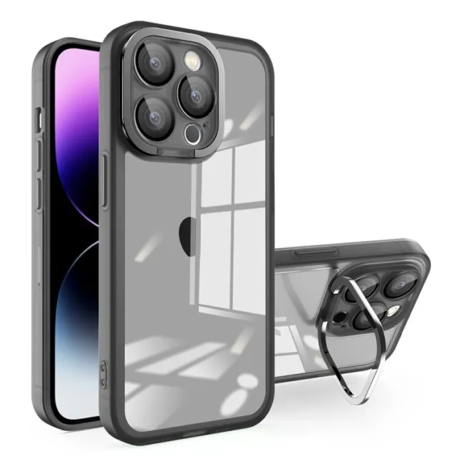 iPhone 15 Pro Max Handy Hülle Kamera Schutz Case Hülle Schutzkappe Grau A15