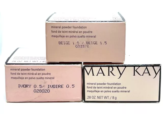 Mary Kay Mineral Powder Foundation~Sealed/Disc'td~You Choose~Ivory Or Beige