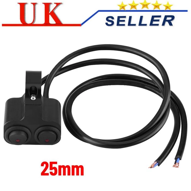 Universal 25mm Motorcycle Handlebar Horn Turn Signal Headlight Control Switch