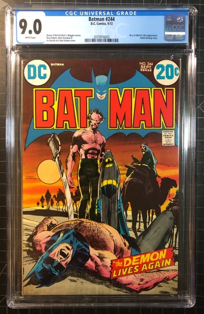 Batman #244 (1972) · CGC 9.0 White Pages · Iconic Neal Adams Ra's Al Ghul · DC