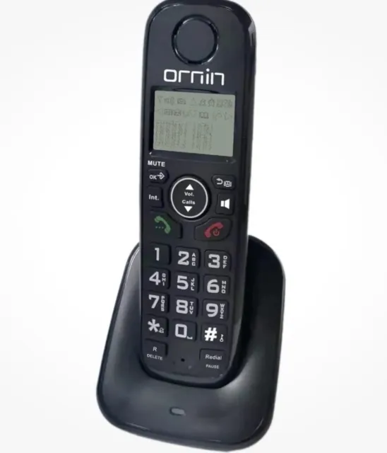 Home Phone Desktop Cordless Telephone Basic Landline Memory Wireless Speaker LCD