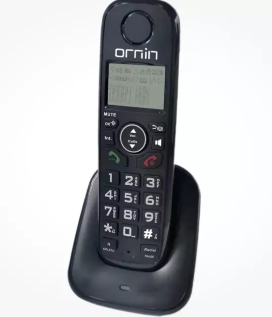 Home Phone Desktop Cordless Telephone Basic Landline Memory Wireless Speaker LCD