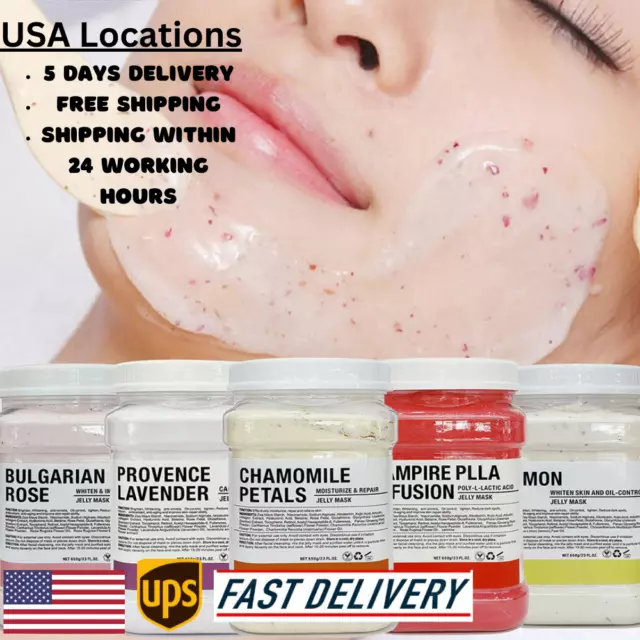 Spa Beauty Salon Soft Hydro Jelly Face Mask Powder Skin Care Whitening Rose UPS