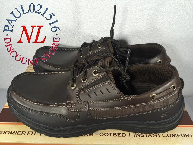 NEW SKECHERS 64114 USA Mens Expected Gembel Relax Fit Oxford