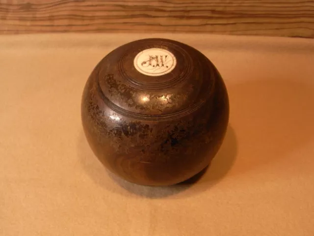 Alte englische „Bowling“ Kugel bzw. Rasenbowlingkugel aus den 1920/30er Jahren
