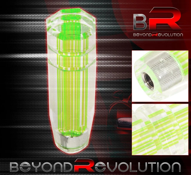 Universal 6" M8 M10 M12 Adapter Kit 3D Shift Knob Interchangeable Green