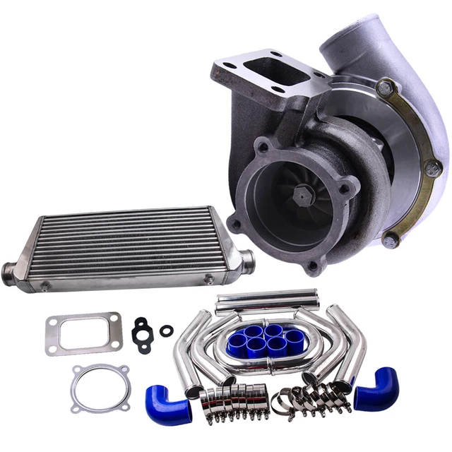 Gt3582 Turbo T3 Flange Kit Tuyau & Intercooler 2.5" 64 Mm Intercooler 600x300x76