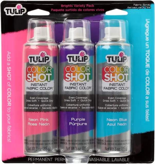 Tulip Colorshot Instant Fabric Color 3Oz. Brights Variety 3 Pack