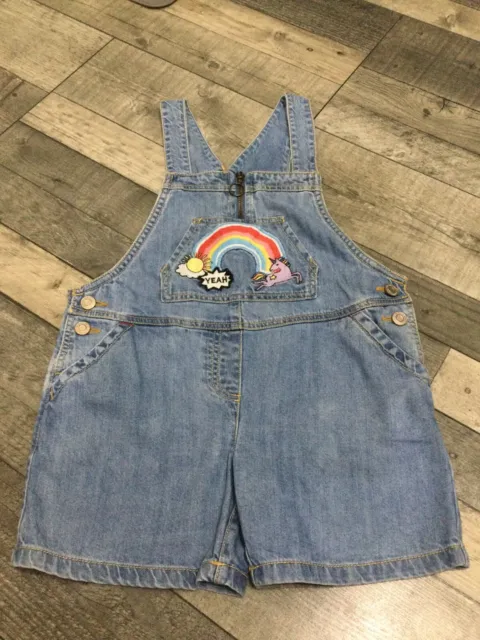 Next…Girls 3 Piece Outfit…Short Dungarees / Top & Leggings…Age 7 Years 6