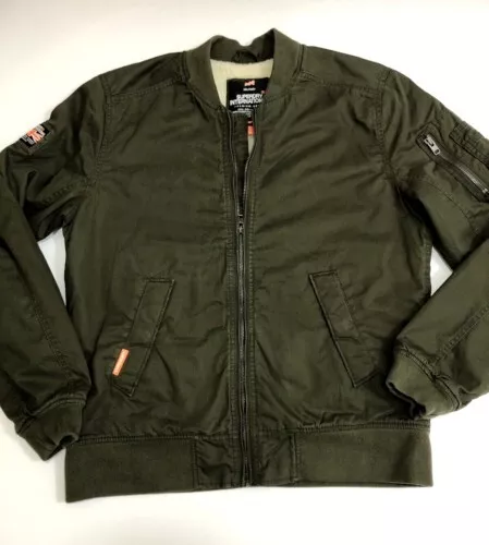 Superdry Rookie Duty Bomber Jacket Men Green Size S M Xl 3Xl