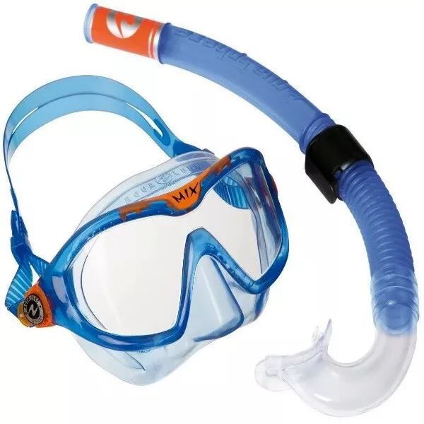 Aqualung Reef Schnorchel + Maske Set für Kinder / Taucherbrille Set - blau - NEU