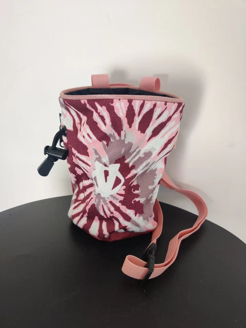 (V) Evolv Graphics Chalk Bag Tie Dye Red Pink Boulder climber one size.