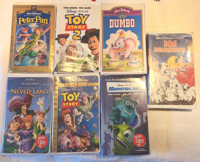 LOT OF 7 Walt Disney VHS Movies Tapes Bulk Bundle Lot VCR EUR 37,12