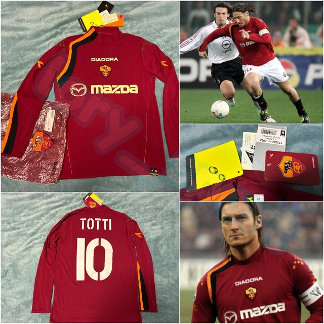 MAGLIA CALCIO SHIRT Trikot Camiseta diadora AS Roma home 2004/05