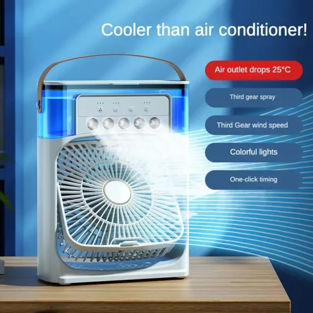 3 Speed USB Portable Humidifier Fan AIr Conditioner Household Small Air Cooler