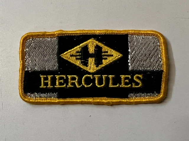 Hercules Aufnäher, Motorrad Aufbügler, Mofa, Moped Sticker, Patch silber