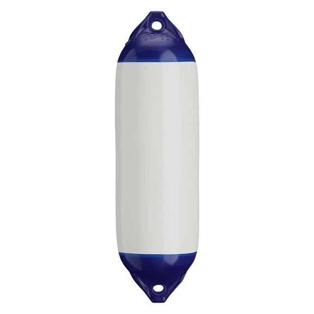 F-02 Series 7.5" D x 26" L White Twin Eye Cylindrical Inflatable Fender
