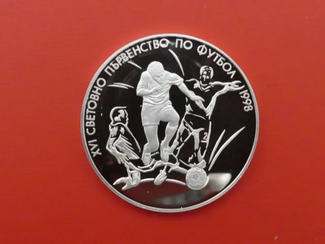 Bulgarien, 1000 Lewa, Fußball WM, 1997, Silber, original, PP