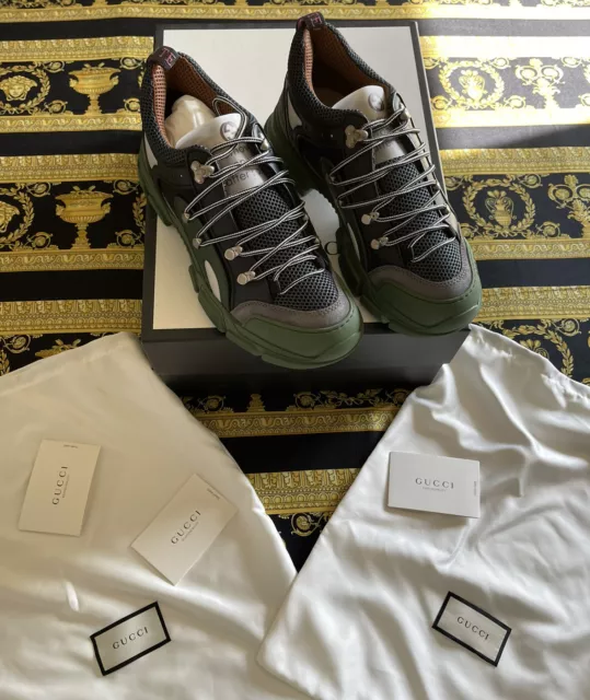 Neuf en Boîte 100% Authentique Gucci Flashtrek Gg Baskets Bottes G 8 US 8.5