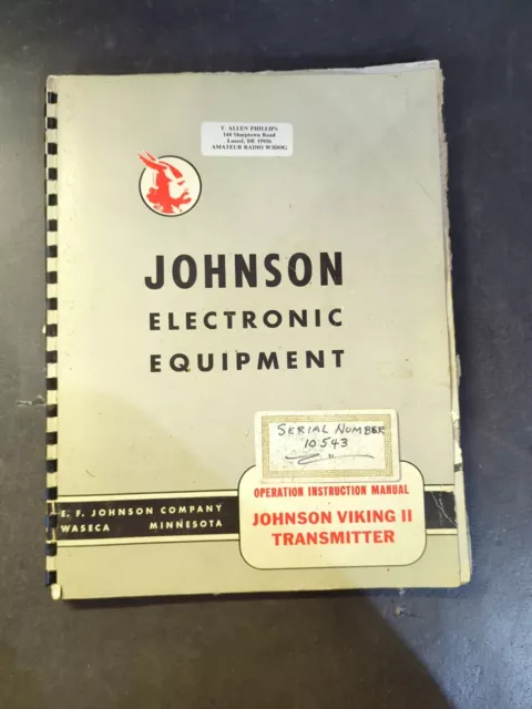 Kit de transmisores Johnson Viking II manual - original - radioaficionados