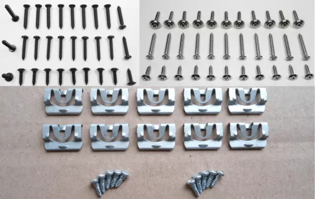 10 Moulding Clips & 63 Interior Screws! For '70 & Up Gs Wildcat Firebird Gto Etc