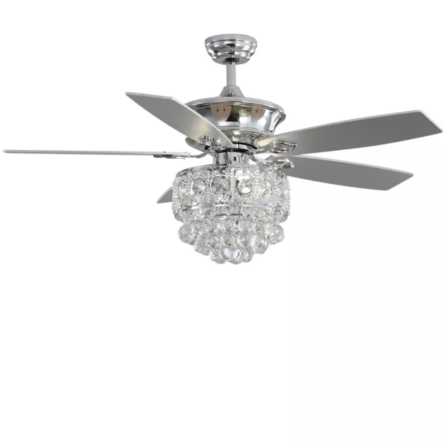 42", 52" Remote Control Ceiling Fan With LED Light Adjustable Wind Speed Timer