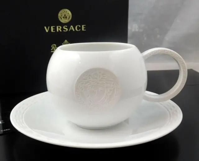 Rosenthal Versace La Medusa White Teetasse 2 tlg. Neu & Ovp Tasse