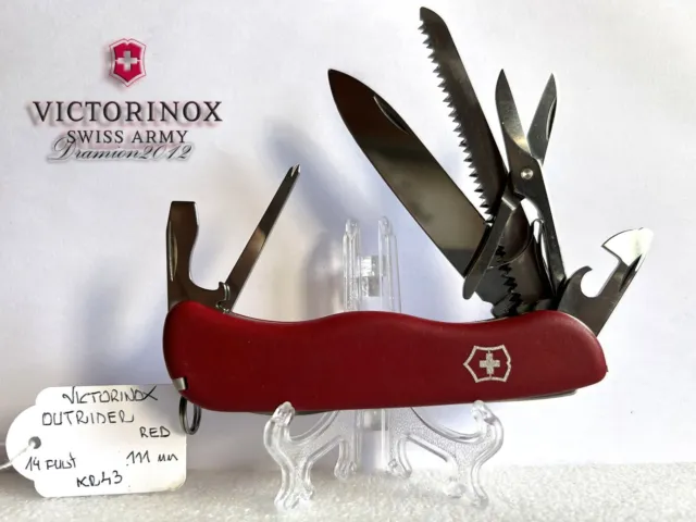 Coltellino Victorinox Outrider Red Rosso 111 Mm 14 Funz Swiss Army Knife