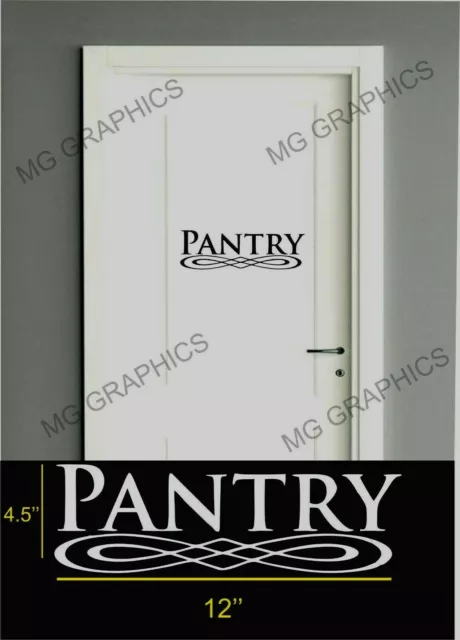 Pantry Vinyl Wall / Glass Decal Kitchen Decor Lettering Sticker