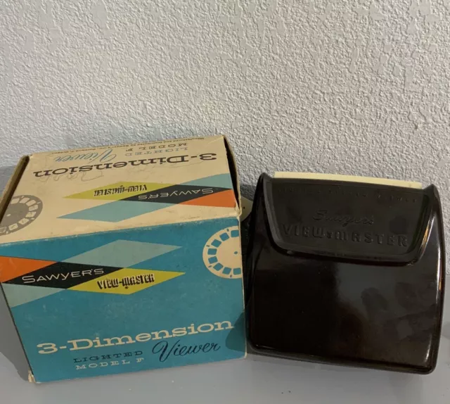 Sawyers View-master 3-dimension Lighted Model F Viewer No 2026 Bakelite 1950s