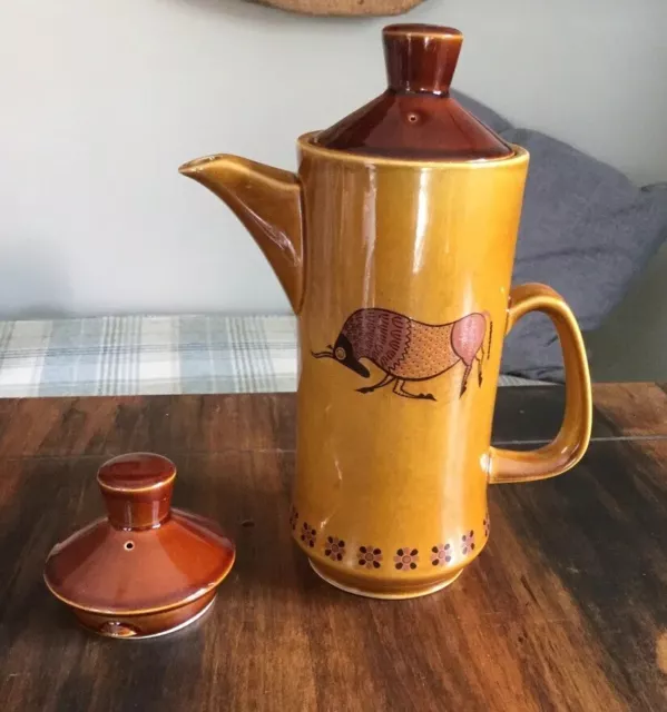 Vintage Mid Century Royal Worcester Palissy Taurus The Bull Coffee Pot Spare Lid