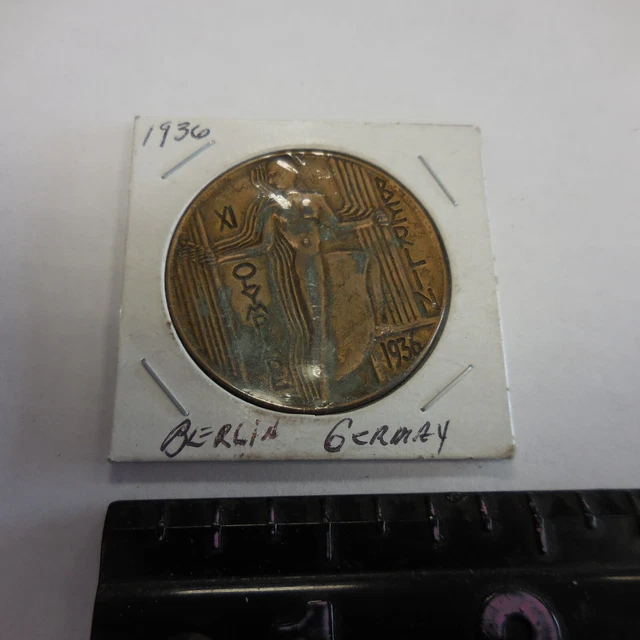 Wwii Era Olympics Medal Medallion Token 1936 Olympiade Xi Berlin Germany Bronze Wwii Era Olympics Medal Medallion Token 1936 Olympiade Xi Berlin Germany Bronze