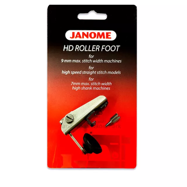 Janome HD Roller Foot - Heavy Duty Sewing Leather & Vinyl DB Hook + 9mm HD9 1600