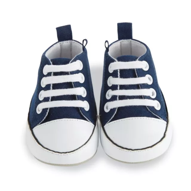 Mud Pie E0 Baby Boy Navy Pre-Walker Tennis Shoes Booties 1532152